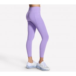 Legginsy damskie Skechers Go Walk High Waisted 7/8 fioletowe -