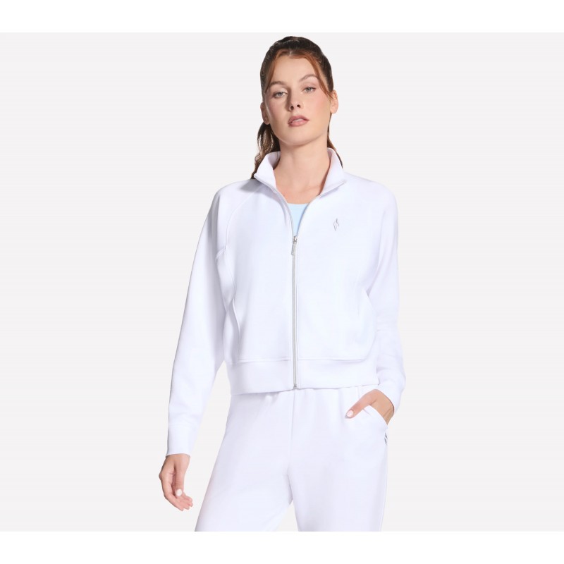 Bluza damska Skechers SKECHLUXE Elevate Jacket biała - JA278 WHT