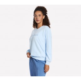 Bluza damska Skechers Signature Crew niebieska - LT273 SWBL
