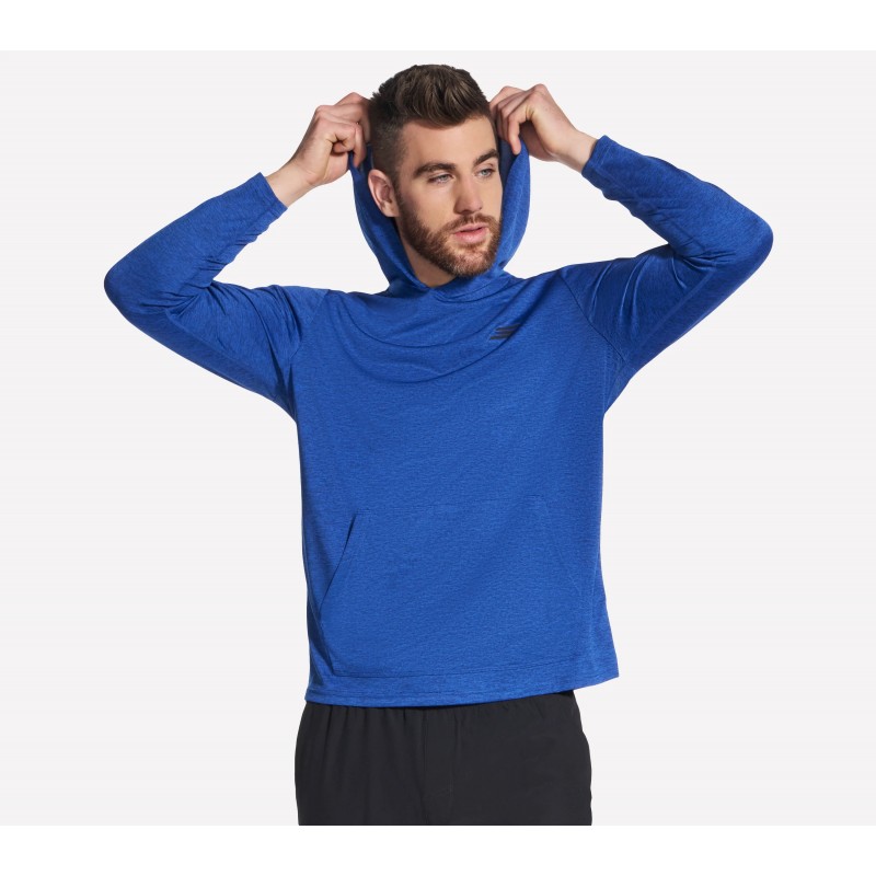 Bluza męska Skechers GO DRI Charge Hoodie niebieska - LT159 BLU