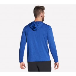 Bluza męska Skechers GO DRI Charge Hoodie niebieska - LT159 BLU