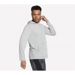 Bluza męska Skechers GO DRI Charge Hoodie jasnoszara - LT159 LGY