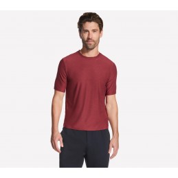 Koszulka męska Skechers Go Dri All Day Tee bordowa - TS107 CCRD