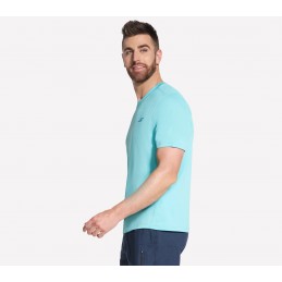 Koszulka męska Skechers Performance Charge Tee turkusowa -