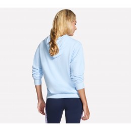 Bluza damska Skechers Floral Diamond Pullover Hoodie niebieska