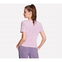 Koszulka damska Skechers Signature V jasnoróżowa - TP167 MVPR