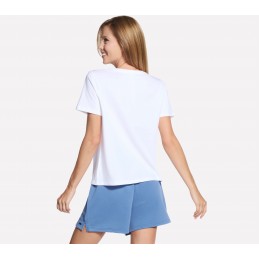 Koszulka damska Skechers Signature V biała - TP167 WHT