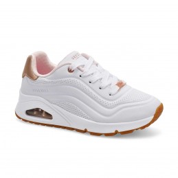 Buty młodzieżowe Skechers UNO Gen1 - Shimmer Wave białe -
