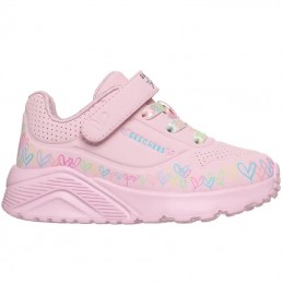 Buty dziecięce Skechers Uno Lite-Heart Craze różowe - 314091N