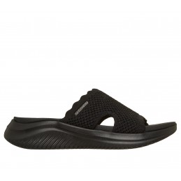 Klapki damskie Skechers Ultra Flex 3.0 Sandal - Bring It czarne