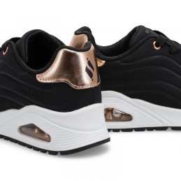 Buty młodzieżowe Skechers UNO Gen1 - Shimmer Wave czarne -