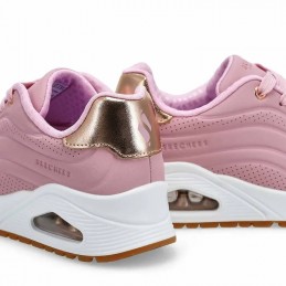 Buty młodzieżowe Skechers UNO Gen1 - Shimmer Wave różowe -