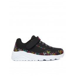 Buty młodzieżowe Skechers UNO Lite - Heart Craze czarne -