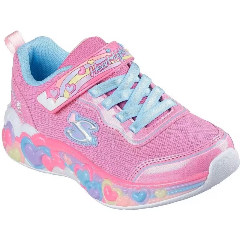 Buty młodzieżowe Skechers S Lights eternal Heart Lights różowe
