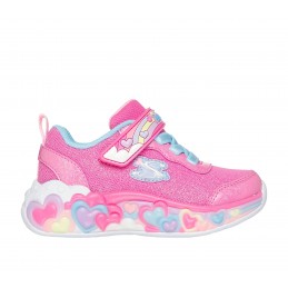 Buty dziecięce Skechers S Lights eternal Heart Lights różowe -