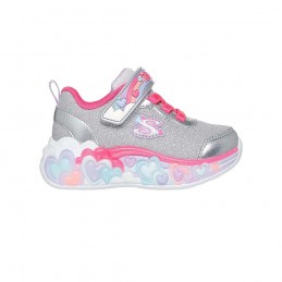 Buty dziecięce Skechers S Lights eternal Heart Lights szare -