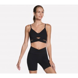 Biustonosz Skechers GOFLEX Slim Wrap Bra czarny - BR62 BLK