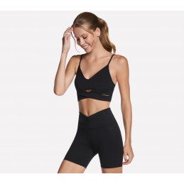 Biustonosz Skechers GOFLEX Slim Wrap Bra czarny - BR62 BLK