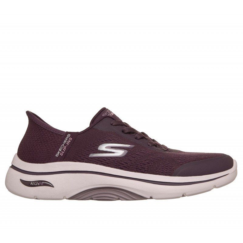 Buty damskie Skechers Slip-ins: GO WALK Arch Fit 2.0 śliwkowe -
