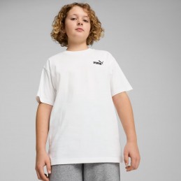 Koszulka młodzieżowa Puma ESS Small No.1 Logo Relaxed Tee biała