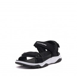 Sandały młodzieżowe Skechers Tread Seeker czarno/białe -