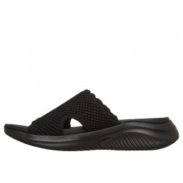 Klapki damskie Skechers Ultra Flex 3.0 Sandal - Bring It czarne