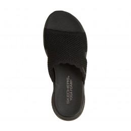 Klapki damskie Skechers Ultra Flex 3.0 Sandal - Bring It czarne