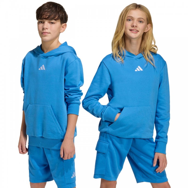 Bluza młodzieżowa adidas Essentials Hoodie niebieska - KD3382
