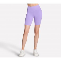 Spodenki damskie Skechers GO WALK 8 inch Walk Short fioletowe -