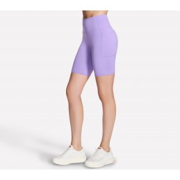 Spodenki damskie Skechers GO WALK 8 inch Walk Short fioletowe -