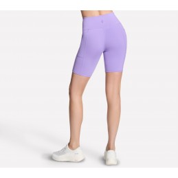 Spodenki damskie Skechers GO WALK 8 inch Walk Short fioletowe -