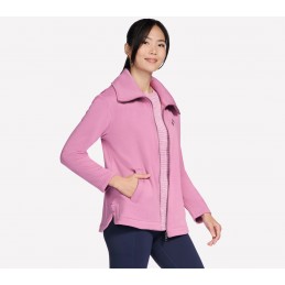 Bluza damska Skechers GO SNUGGLE Tunic Full Zip Jacket różowa -