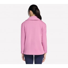 Bluza damska Skechers GO SNUGGLE Tunic Full Zip Jacket różowa -