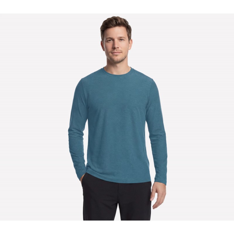Koszulka męska Skechers GO DRI All Day Long Sleeve Tee morska -