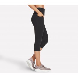 Legginsy damskie Skechers 7/8 GO WALK High Waisted Capri czarne
