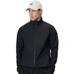 Kurtka męska softshell 4F czarna - 4FWSS26TSOFM548 20S
