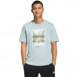Koszulka męska adidas Outdoor Kayaking Graphic miętowa - KG5409