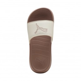 Klapki damskie Puma Popcat 20 brązowo-kremowe - 404855 02