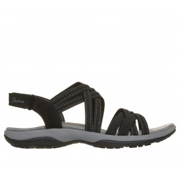 Sandały damskie Skechers Reggae Slim - Summer Getaway czarne -