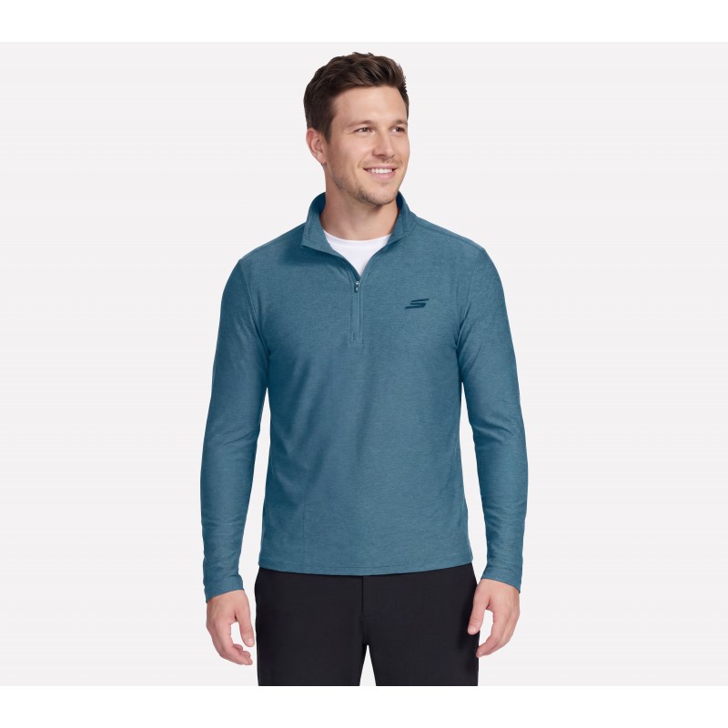 Bluza męska Skechers GO DRI All Day 1/4 Zip morska - LT71 NVGY