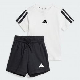 Komplet dziecięcy Adidas Essentials Tee Set Kids biało/czarny -