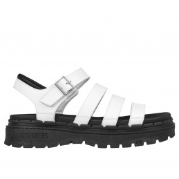 Sandały damskie Skechers Jammers - Poppin' białe - 163085 WHT
