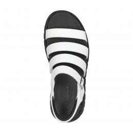Sandały damskie Skechers Jammers - Poppin' białe - 163085 WHT