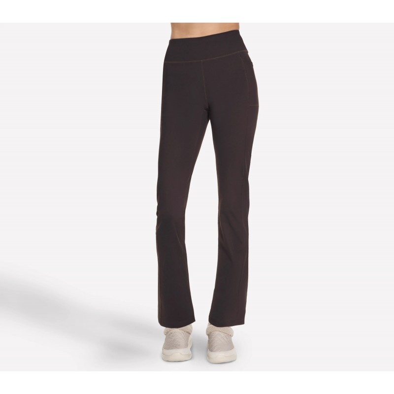 Spodnie damskie Skechers Go Walk OG Pant Regular Length brązowe