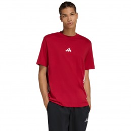 Koszulka męska adidas Essentials 3-Stripes czerwona - KD4865