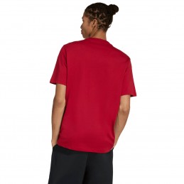 Koszulka męska adidas Essentials 3-Stripes czerwona - KD4865