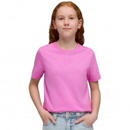 Koszulka młodzieżowa Puma ESS Centered Cat Logo Tee różowa -