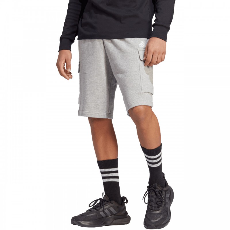 Spodenki męskie adidas Essentials French Terry Cargo szare -