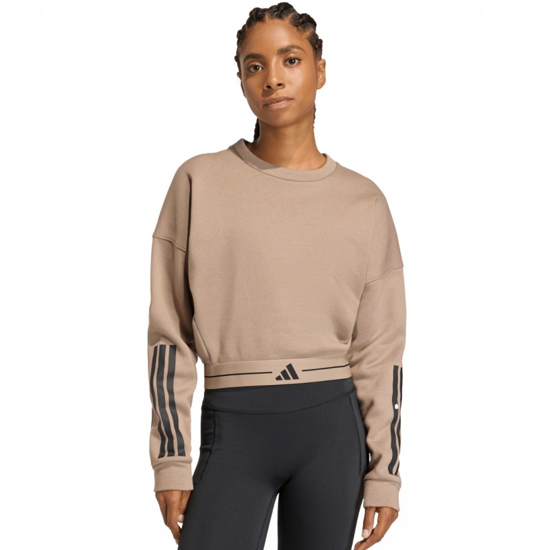 Bluza damska adidas Hyperglam beżowa - KQ5197