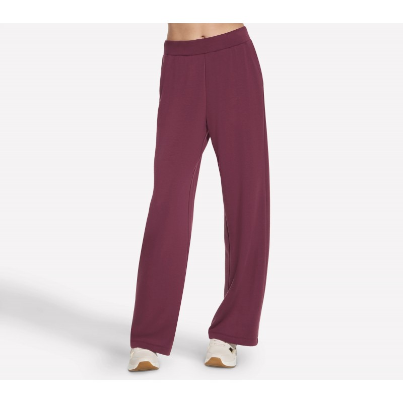 Spodnie damskie Skechers Cozy Luxe Relaxed Pant burgundowe -